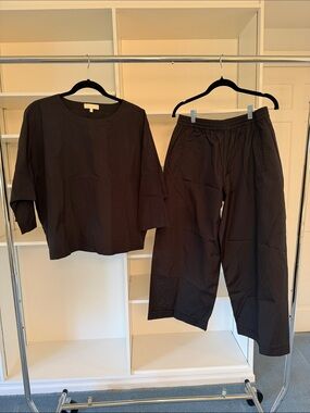 Suzi Kondi Cotton Poplin Top and Pant Set